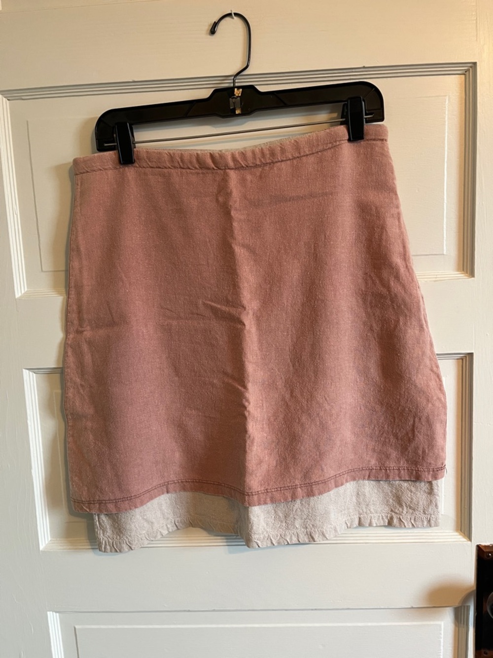 Hemp handmade Drawstring Layered Skirt - Picture 2 of 2
